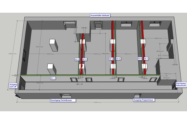 Wandübersicht — Schematische Darstellung der drei Wandtypen